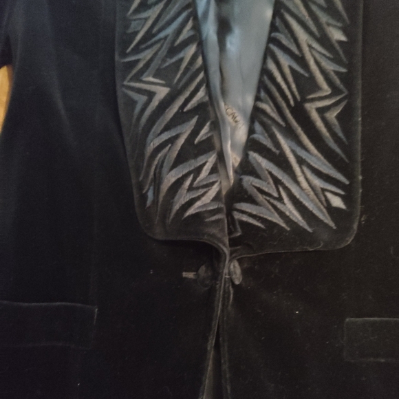 Escada Vintage 80s Velvet Blazer - Sz 38 - Picture 10 of 13